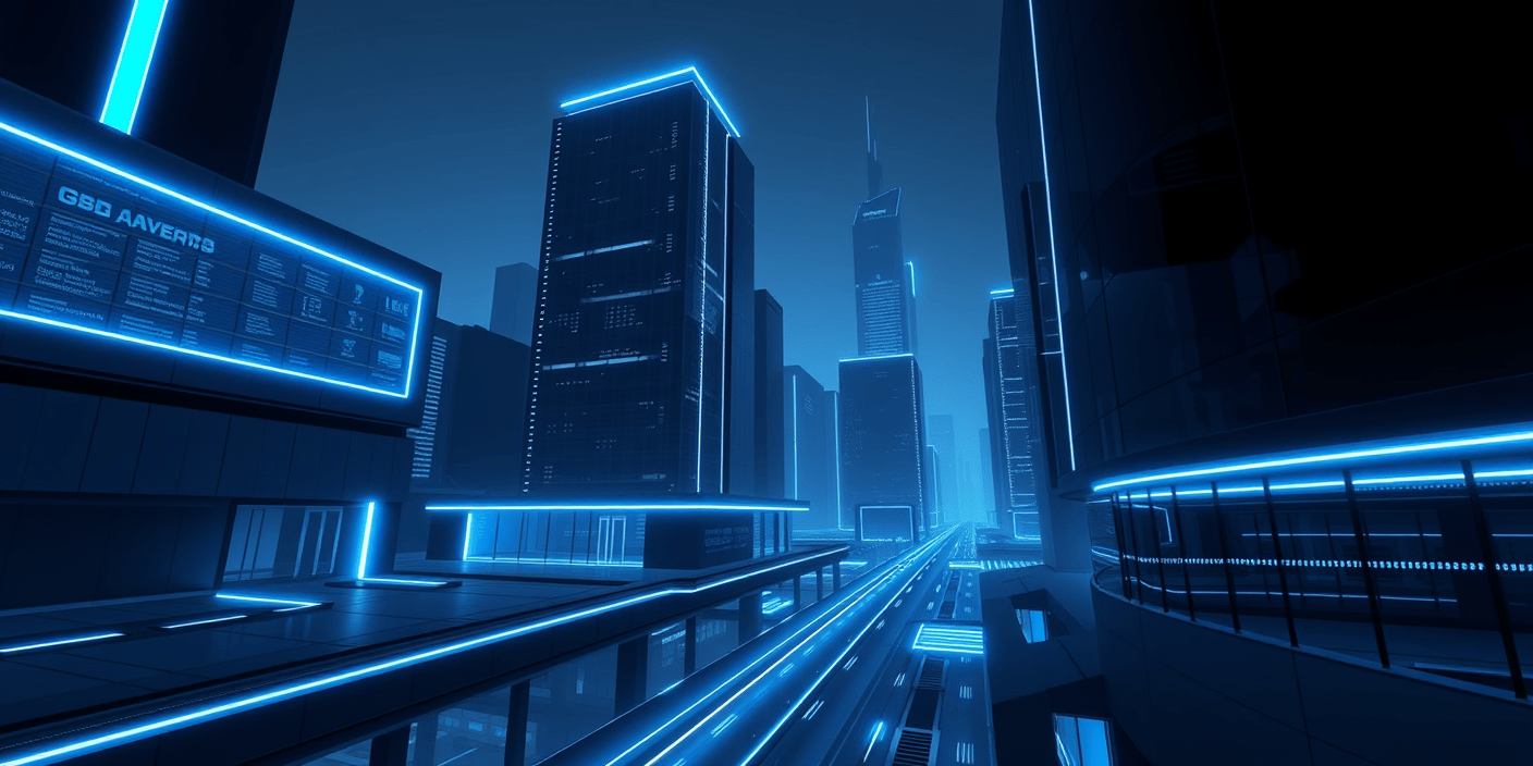 Futuristic digital architecture